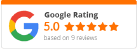 Google rating 5 stars