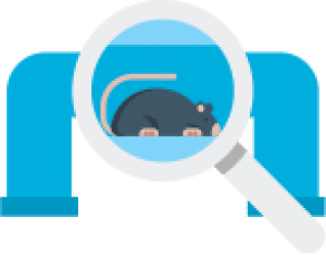 Get rid of Rats in Drains Magnifying Glass Diagram